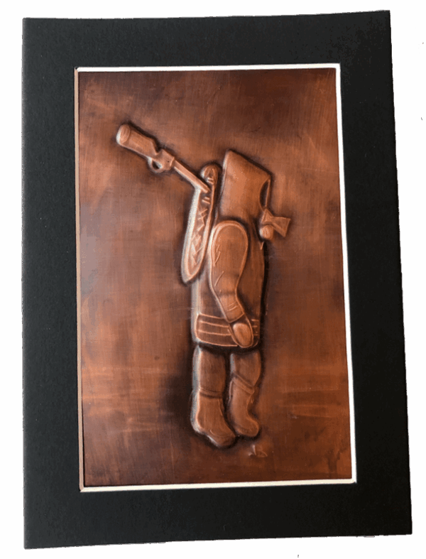 Copper Tooling - Inuit Hunter - Wall Art