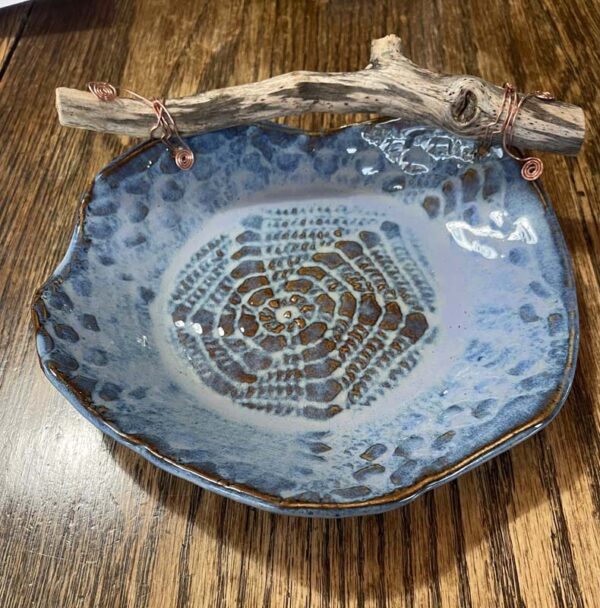 Pottery- Stoneware bowl with driftwood handle