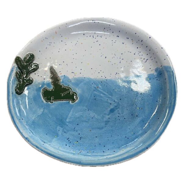 Pottery- Plate with Labrador map
