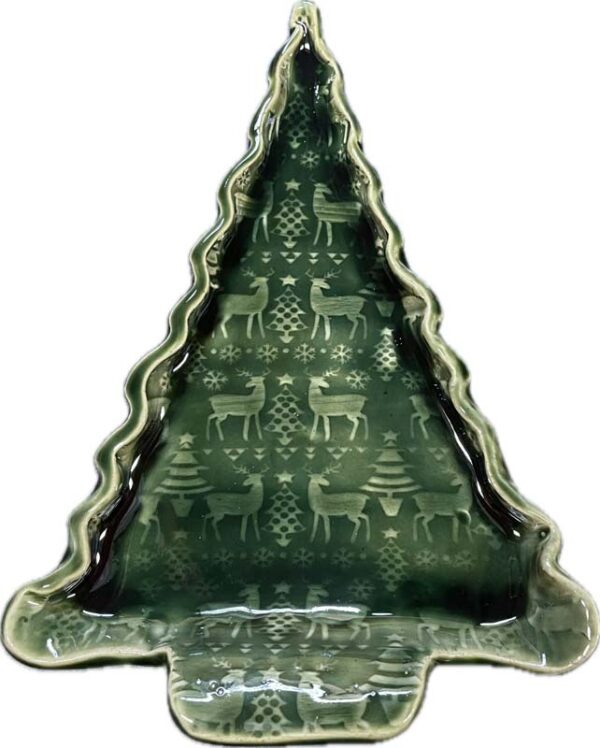 Pottery- Stoneware Clay Tree Serving Plate